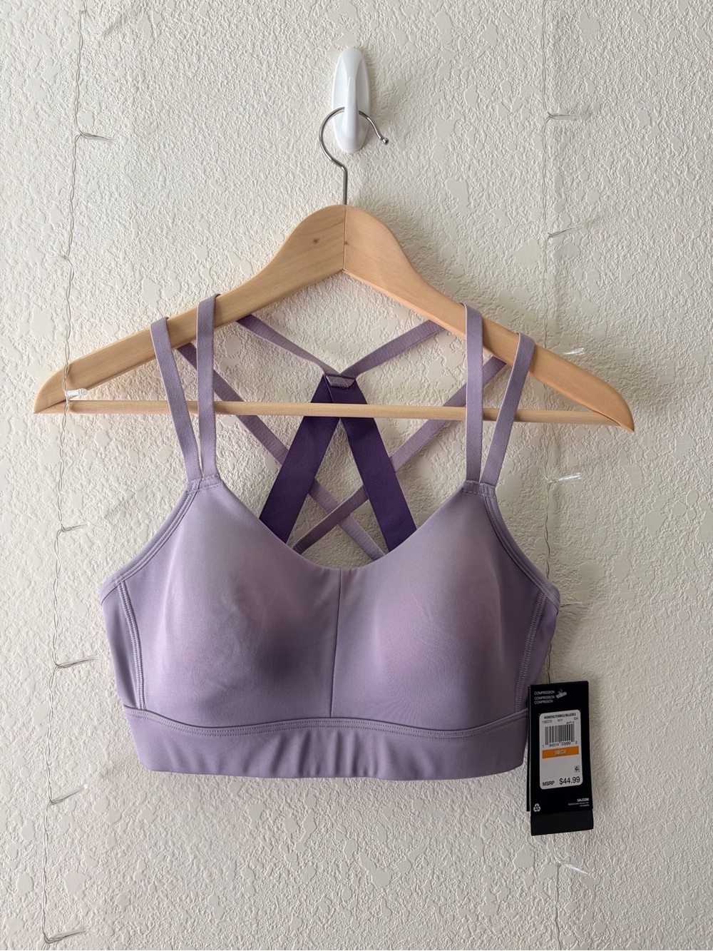 Under Armour Lavender Strappy Crossback Sports Bra